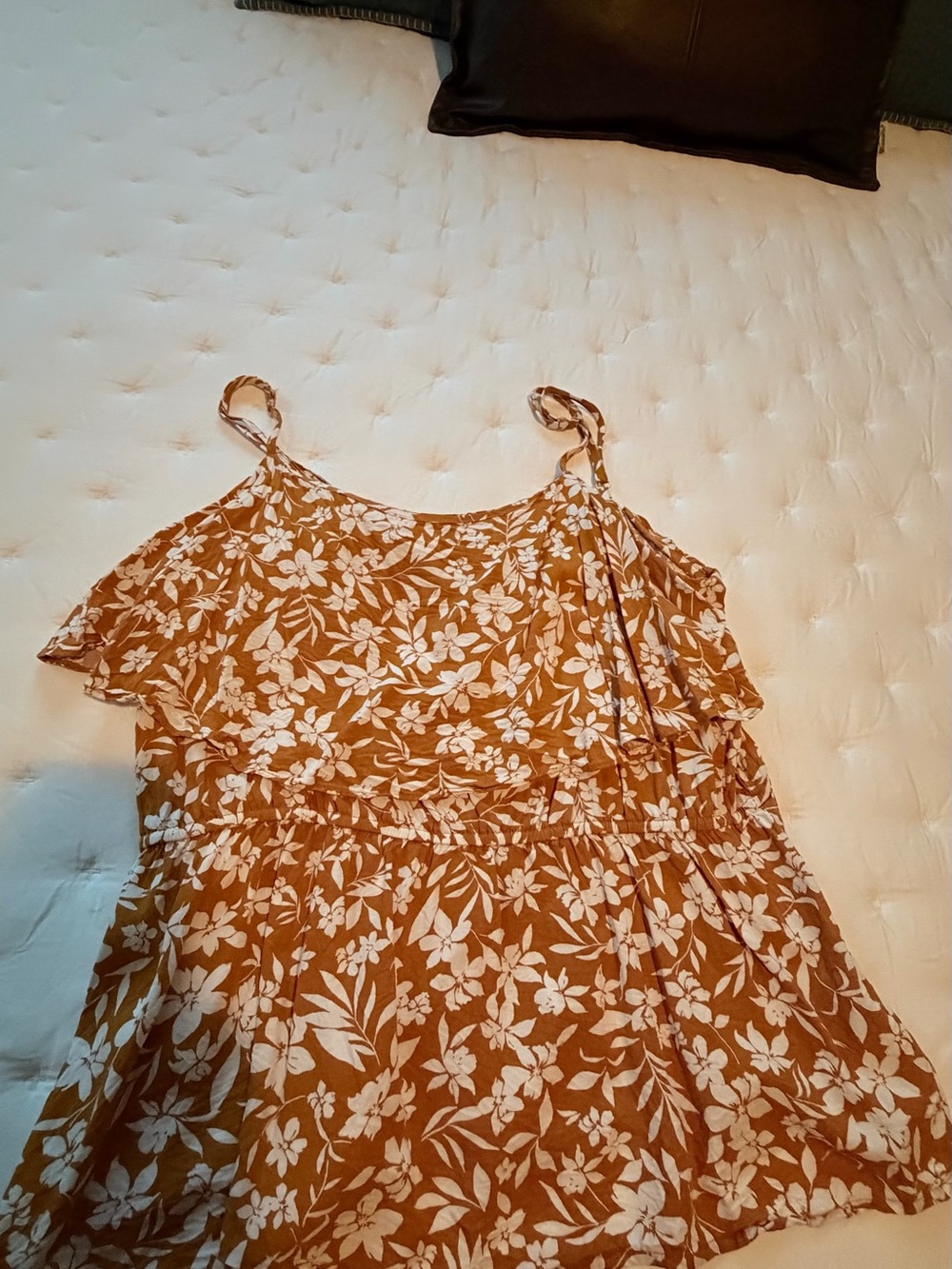 Old Navy Yellow and White Floral Spaghetti Strap Top